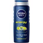Nivea 500 ml Men Energy Vücut Yüz Saç Duş Jeli