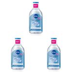 NIVEA 5in1 Canlandırıcı Micellar Makyaj Temizleme Suyu Normal Ciltler, 400 ml, Yüz Temizleyici (3 paketi)