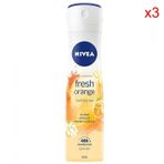 Nivea Anti-Perspirant Fresh Orange 150 ml 3 Adet Deo Sprey
