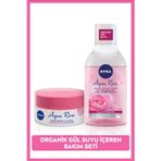 NIVEA Aqua Rose Gül Suyu Çift Fazlı Micellar Makyaj Temizleme Suyu 400ml ve Nemlendirici Jel Krem 50ml