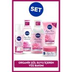 NIVEA Aqua Rose Gül Suyu İçerikli Çeyiz Seti, Makyaj Temizleme Suyu ve Jeli, Yüz Yıkama Köpüğü, Tonik,Krem