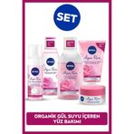 NIVEA Aqua Rose Gül Suyu İçerikli Çeyiz Seti, Makyaj Temizleme Suyu ve Jeli, Yüz Yıkama Köpüğü, Tonik,Krem