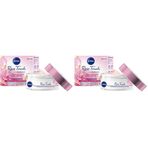 NIVEA Aqua Rose Kırışıklık Karşıtı Gündüz Yüz Bakım Kremi 50ml, Kalsiyum, İnce Çizgi Görünümü, Sıkı Cilt (2 paketi)