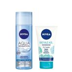 Nivea Aqua Sensatıon Canlandırıcı Yüz Temizleme Jeli 200 Ml & Beyaz Kil Maskesi 3'ü1 Arada Maske150ml NVAST03