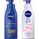 Nivea Besleyici & Sıkılaştırıcı Vücut Sütü 400 ml + Nivea Gül & Argan Yağı Vücut Losyonu 400ML