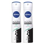 Nivea Black and White 2x150 ml Fresh Invisible Kadın Deodorant