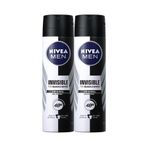 Nivea Black White Clear İnvisible 2x150 ml Deodorant+Banyo Terliği