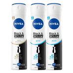 Nivea Black White Invisible 150 ml Black White Invisible Pure 2x150 ml Kadın Sprey Deodorant