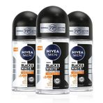 Nivea Black & White Invisible Antiperspirant Ter Önleyici Leke Yapmayan 3x50 ml Erkek Roll-On Deodorant