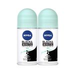 Nivea Black White Invisible Fresh 2x50 ml Kadın Roll On