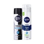 Nivea Black & White Invisible Fresh Antiperspirant Leke Yapmayan Erkek Sprey Deodorant 150 ml + Tıraş Jeli 200 ml