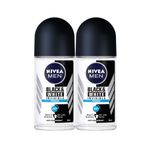 Nivea Black & White Invisible Fresh Antiperspirant Ter Önleyici Leke Yapmayan Erkek Roll-On Deodorant 50 ml x 2