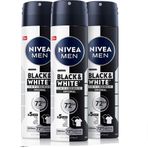 Nivea Black & White Invisible Original Antiperspirant Leke Yapmayan 3x150 ml Erkek Sprey Deodorant