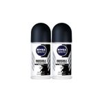 Nivea Black & White Invisible Original Antiperspirant Ter Önleyici Leke Yapmayan Erkek Roll-On Deodorant 50 ml x 2