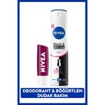 NIVEA Böğürtlen Renkli Nemlendirici Dudak Bakım Kremi ve Kadın Sprey Deodorant Black&White Clear 150ml