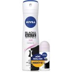 NIVEA B&W Clear Kadın Sprey Deodorant 150 ml Hızlı Kuruma ile 25 ml Mini Roll-on