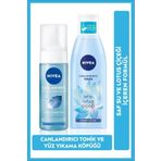 NIVEA Canlandırıcı Yüz Temizleme Köpüğü 150ml ve Nemlendirici Tonik 200ml, Lotus Çiçeği, Normal Ciltler