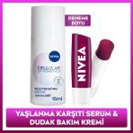 Nivea Cellular Epigenetics Rejuvenating Yaşlanma Karşıtı Cilt Serumu 15ML ve Böğürtlen Renkli Dudak Kremi - 01