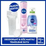 NIVEA Çift Fazlı Göz Makyaj Temizleme Suyu 125ml ve Kadın Sprey Deodorant Pearl&Beauty 150ml, 72 Saat Anti-perspirant Koruma - 150 ml
