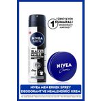NIVEA Creme 30ml ve MEN Erkek Sprey Deodorant Black&White Invisible Original 150ml, 72Saat Anti-perspirant
