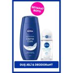 Nivea Creme Care Nemlendirici Duş Jeli 250ml ve Roll-on Deodorant Fresh Natural 50ml, 72 Saat Ter Koruması