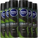 Nivea Deep Dimension Aktif Karbon Amazonia Erkek Sprey Deodorant Avantajlı Paket 150 ml x 6 Adet