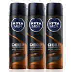 Nivea Deep Dimension Aktif Karbon Espresso 3x150 Ml Erkek Deodorant