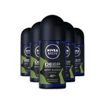 Nivea Deep Dimension Amazonia 5x50 ml Erkek Roll-On