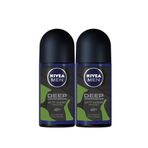 Nivea Deep Dimension Amazonia Antiperspirant Ter Önleyici Leke Yapmayan 2x50 ml Erkek Roll-On Deodorant