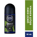 Nivea Deep Dimension Amazonia Antiperspirant Ter Önleyici Leke Yapmayan 50 ml Erkek Roll-On Deodorant