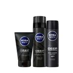 Nivea Deep Dimension Antiperspirant Erkek Sprey Deodorant 150 ml + Sakal ve Yüz Jeli + Tıraş Jeli 200 ml