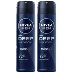 Nivea Deep Dimension Antiperspirant Ter Önleyici Leke Yapmayan 2x150 ml Erkek Sprey Deodorant