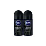 Nivea Deep Dimension Antiperspirant Ter Önleyici Leke Yapmayan 2x50 ml Erkek Roll-On Deodorant