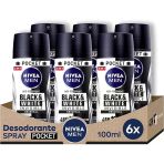 Nivea Deodorant (Black & White Men) - 6 X 100Ml