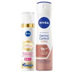 NIVEA Derma Control Clinical Kadın Sprey Deodorant 150ml+ NIVEA Luminous630 Leke Karşıtı Gündüz Bakım Kremi 40ml, SPF50