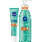 Nıvea Derma Skin Clear 150ML Yüz Temizleme Jeli ve 40ML Gece Arındırıcı Krem Salisilik Asit ile Yağlı Ciltler İçin Özel Formül