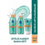 NIVEA Derma Skin Clear Bakim Seti Jel 150ml + Tonik 200ml + Peeling 150ml