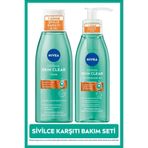 NIVEA Derma Skin Clear Karşıtı Yüz Temizleme Jeli 150ml ve Nemlendirici Tonik 200ml, Nisaniamid