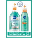 Nivea Derma Skin Clear Sivilce Karşıtı Tonik 200ml ve Micellar Makyaj Temizleme Suyu 400ml, Niasinamid, PH