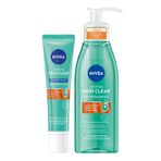 NIVEA Derma Skin Clear Sivilce Karşıtı Yüz Temizleme Jeli 150ml ve Gece Arındırıcı Krem 40ml, Nisaniamid, Salisilik Asit, BHA, Yağlı Cilt, Yüz Bakım, Cilt Bakım