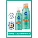 NIVEA Derma Skin Clear Sivilce Karşıtı Yüz Temizleme Jeli 150Ml Ve Nemlendirici Tonik 200Ml, Çanta Hediye