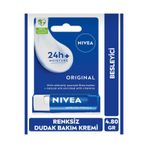 NIVEA Dudak Bakım Kremi Orijinal, 4,8 gr, 24 Saat Nem, Shea Yağı ve Vitaminler