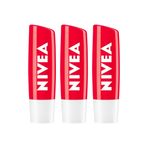 Nivea Dudak Bakım Kremi Straw Berry Shine Çilek Aromalı 4,8 gr 3 Adet