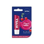 NIVEA Dudak Kremi Kiraz Işıltısı, 24 Saat Nem, Mineral Yağ İçermez