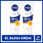 Nivea El Kremi 2 x 75 ml Bal Mumu Shea Yağı ve Vitamin E İçerikli Hızla Emilen Nemlendirici