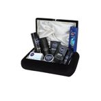NIVEA Erkek Bakım Seti ve Axe Cep Parfümü Black 17 ml Damat Çeyiz Nişan Sandık Bohça Seti