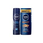 Nivea Fresh 150 ml Erkek Sprey Deodorant ve Sport 250 ml Duş Jeli Set