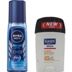 Nivea Fresh Active Men Pump Deo Sprey Cam 75 Ml+Sanex Men Anti Stress Response Sweat 50Ml