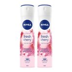 Nivea Fresh Cherry Kadın 2x150 ml Deodorant