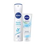 Nivea Fresh Deodorant Kadın + Soft Nemlendirici Bakım Kremi 75 Ml